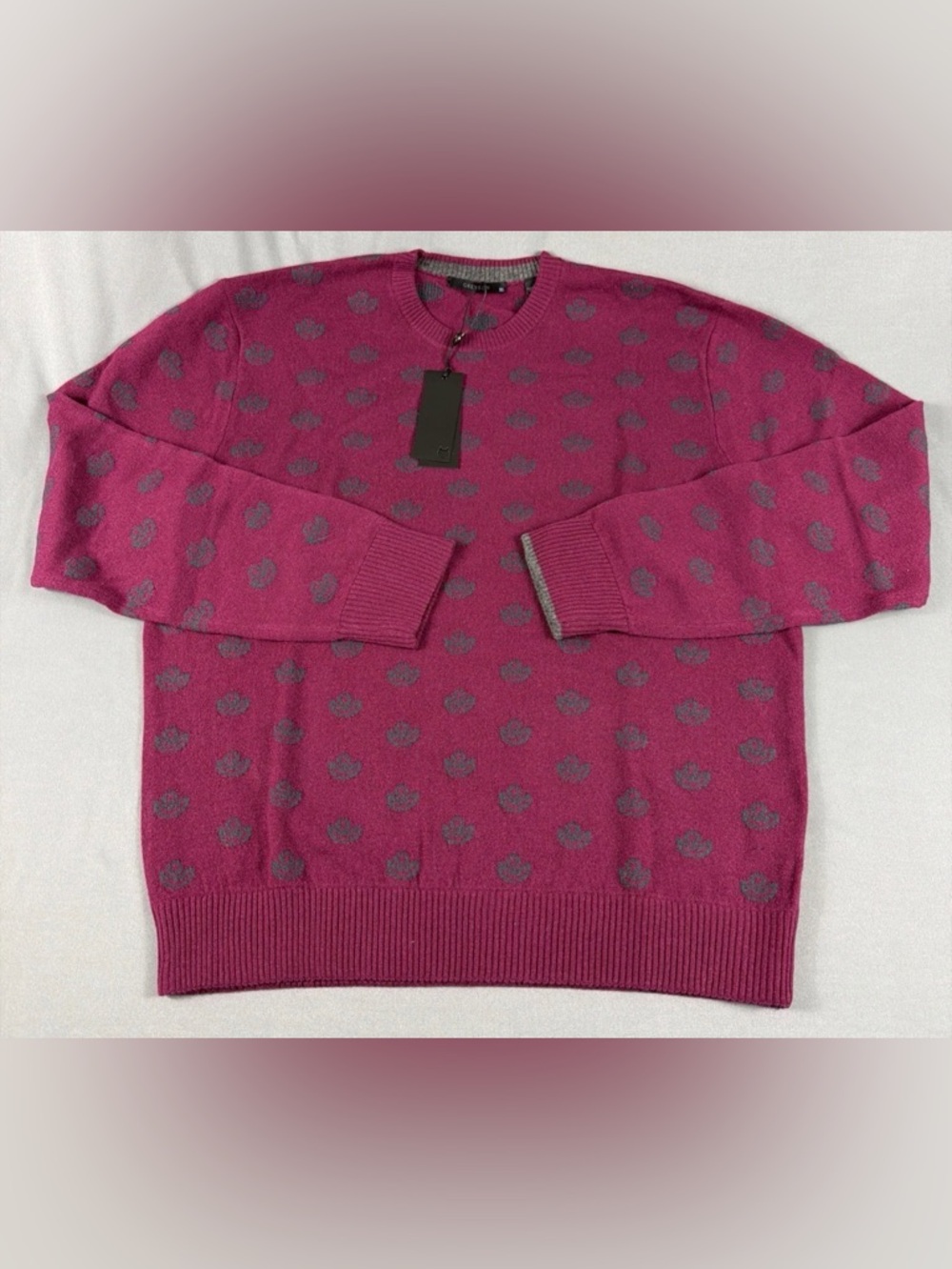 Greyson Golf Sweater Garden Print Crewneck Tomahawk XL Hawkeye NWT MSRP $350